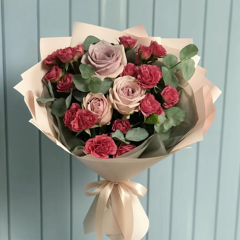 Букет цветов из: Гвоздики и Розы в Малышево