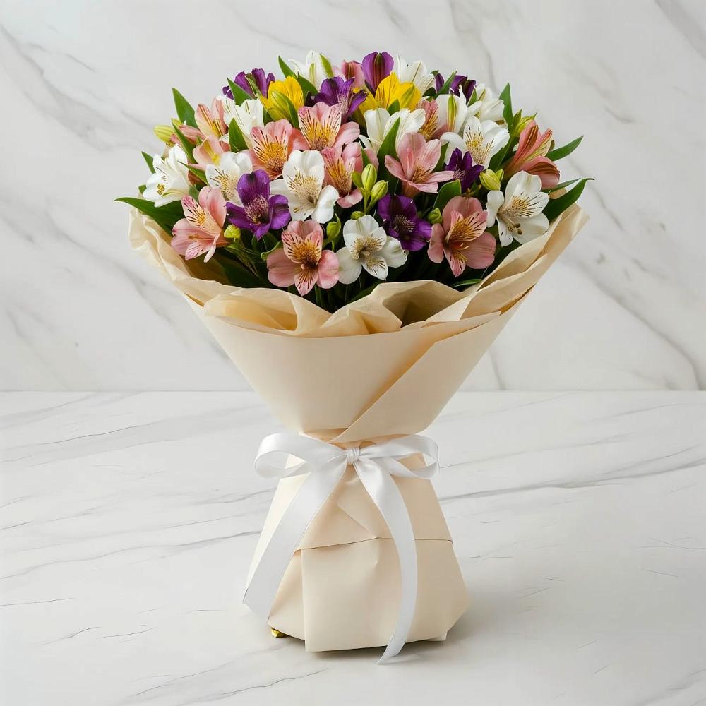 Букет цветов из: Альстромерии в Малышево