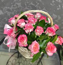 Цветочная композиция из Розы в корзине #REPLACE_PRED# Малышево