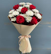 Букет цветов из:  Розы и Хризантемы в Малышево