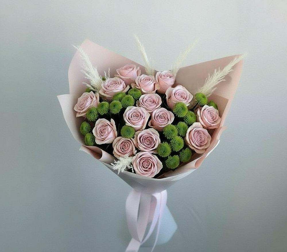 Букет цветов из: Розы и Хризантемы в Малышево