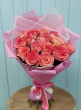 Букет 15 Розовых роз Равель #REPLACE_PRED# Малышево
