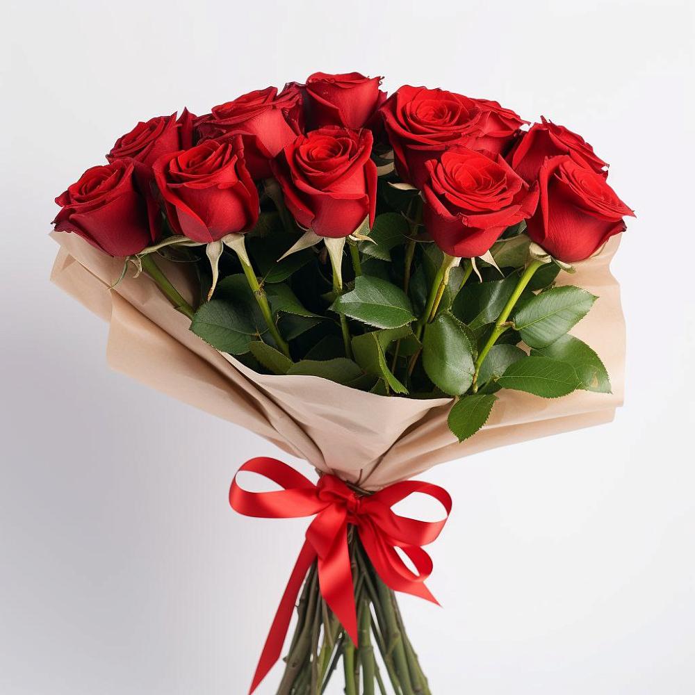 Букет 11 Красных роз Эдлесс Лав в Малышево